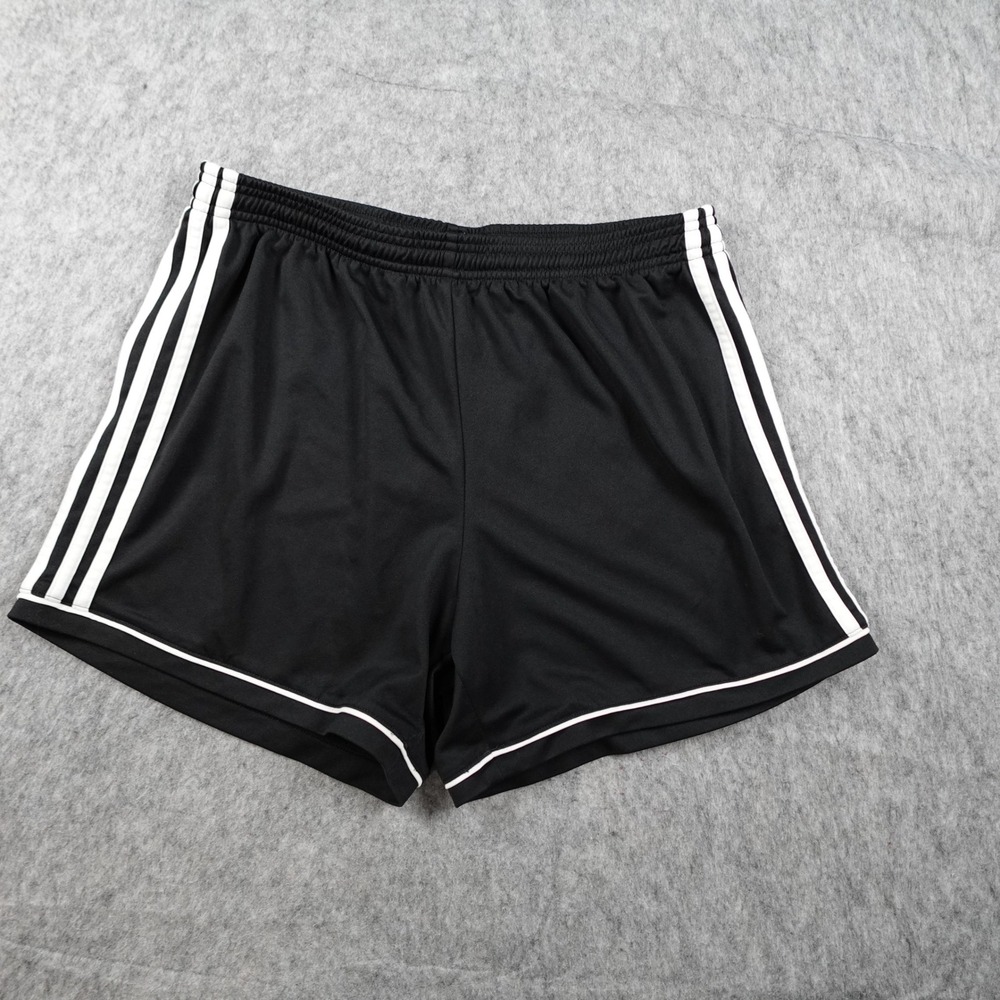 Adidas Shorts Woens Large Black Squadra 17 Soccer Climalite 4" Athletic Workout